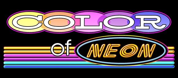 A neon sign that says colors of avega